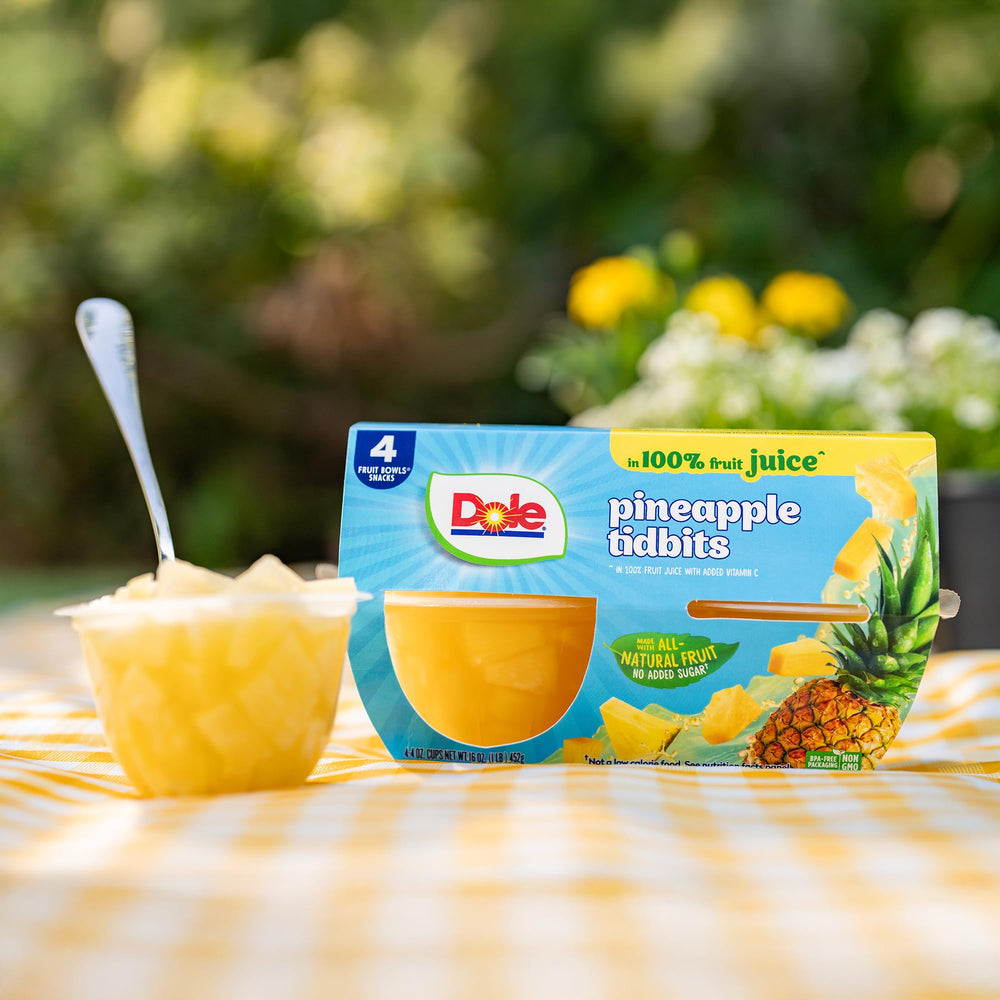 Dole vaso junto a regla para mostrar tamaño y porción práctica