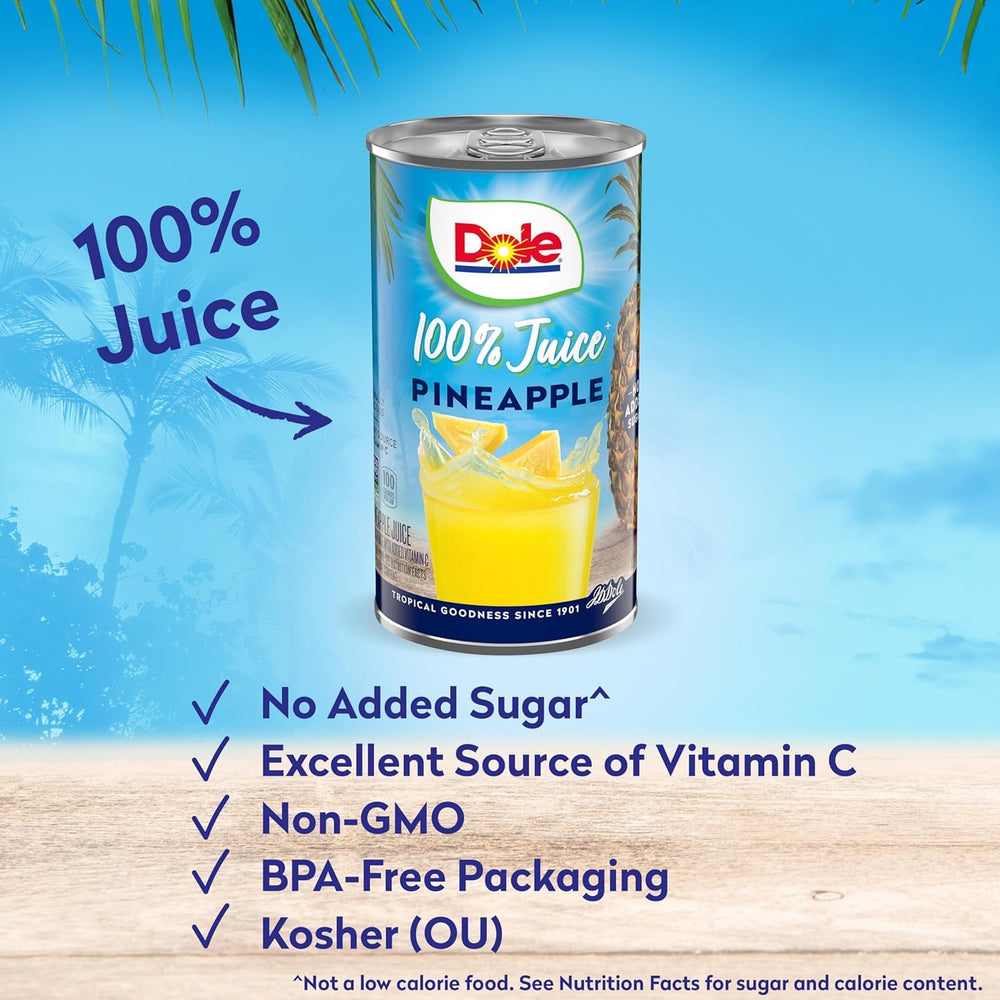 Dole batido preparado con jugo de piña resaltando uso en bebidas nutritivas