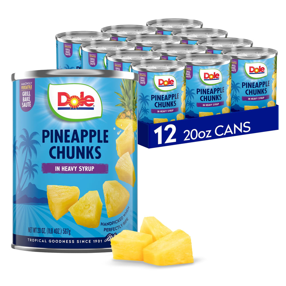 Dole lata frente mostrando diseño y conveniencia para despensa