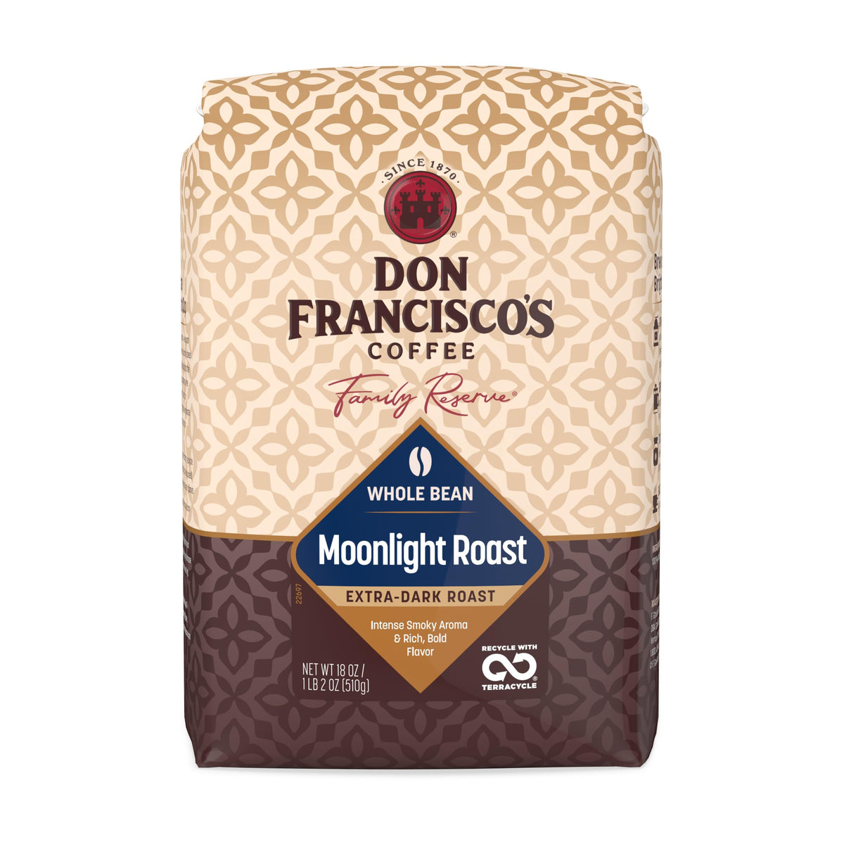 Don Francisco's frente del paquete 18 oz con frescura visible