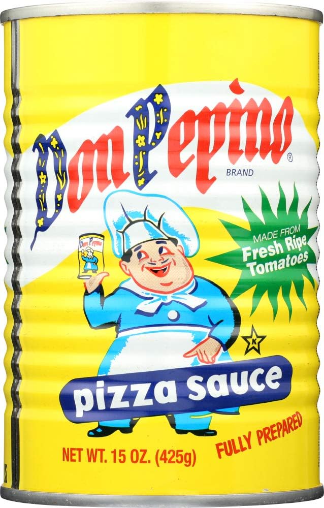 Don Pepino frente de la lata de 15 oz mostrando etiqueta tradicional y conveniencia