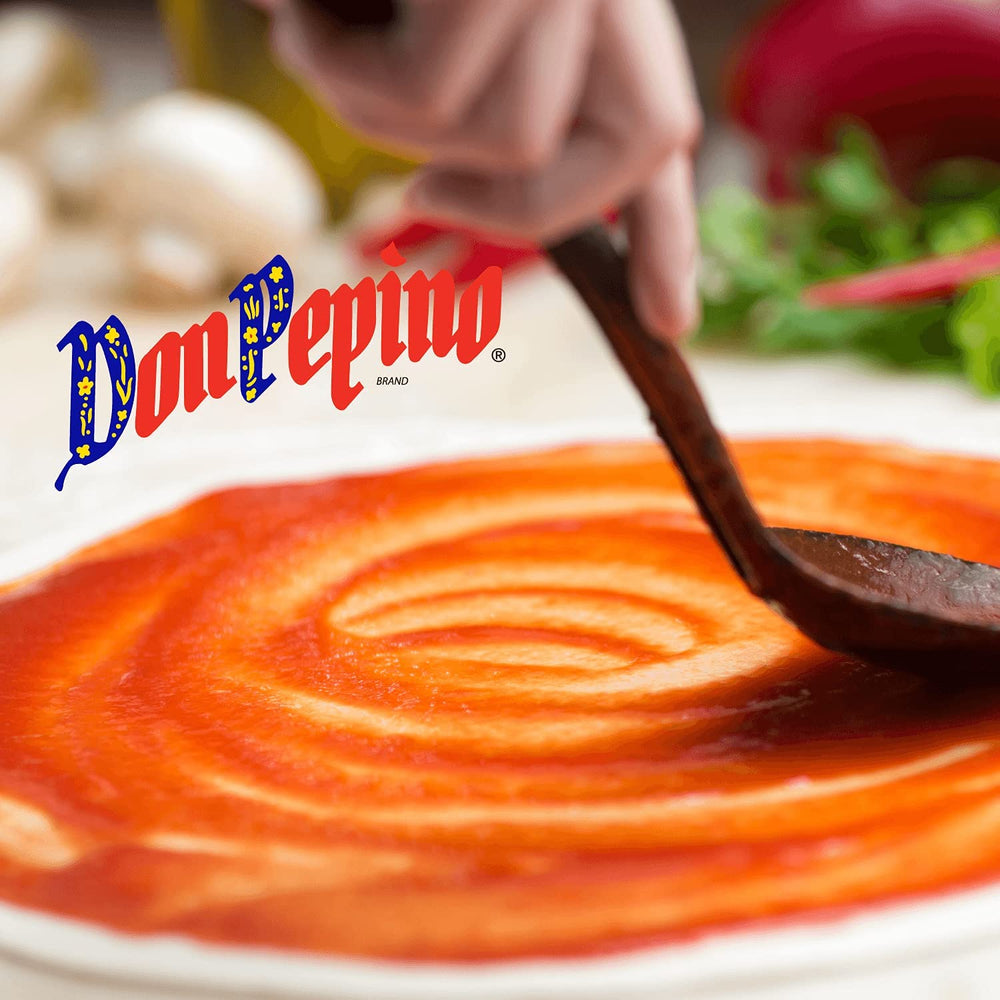 Don Pepino frasco junto a regla para mostrar tamaño y porciones