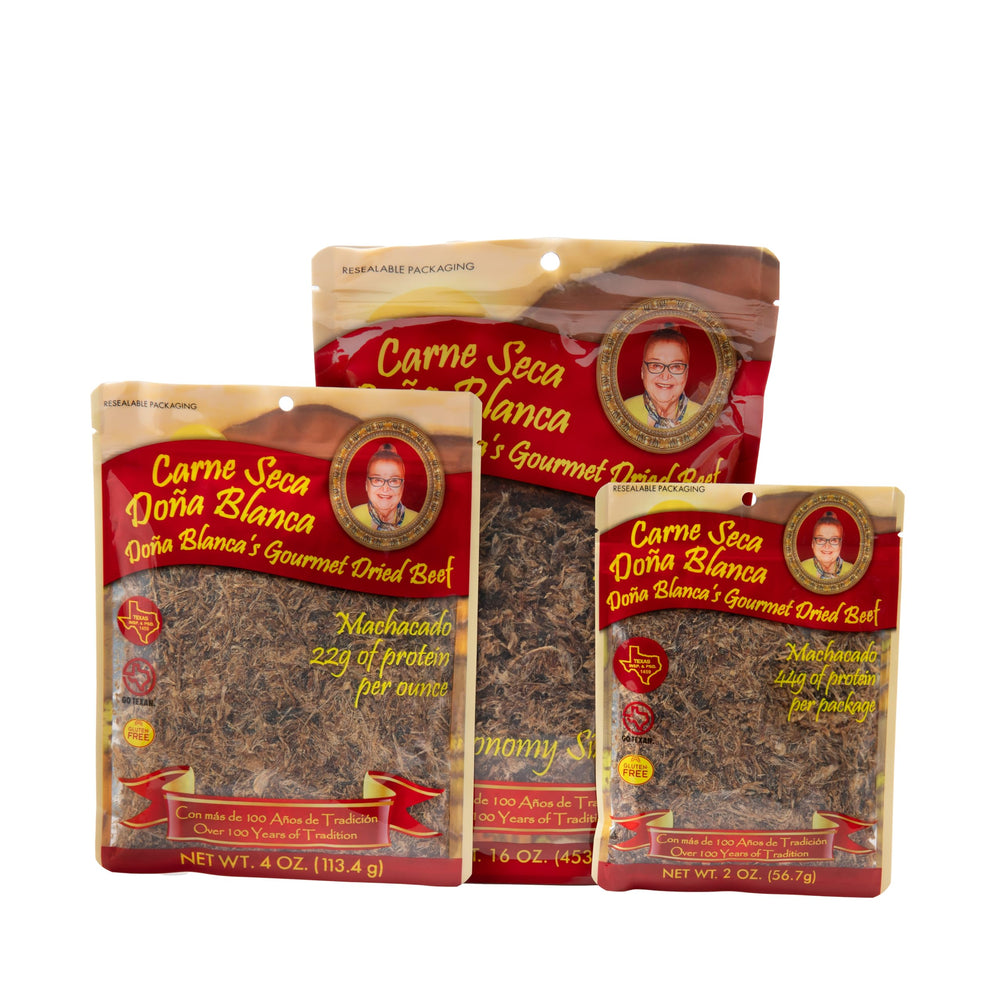 Productos Doña Blanca ingredientes con sal marina kosher, sabor limpio y natural