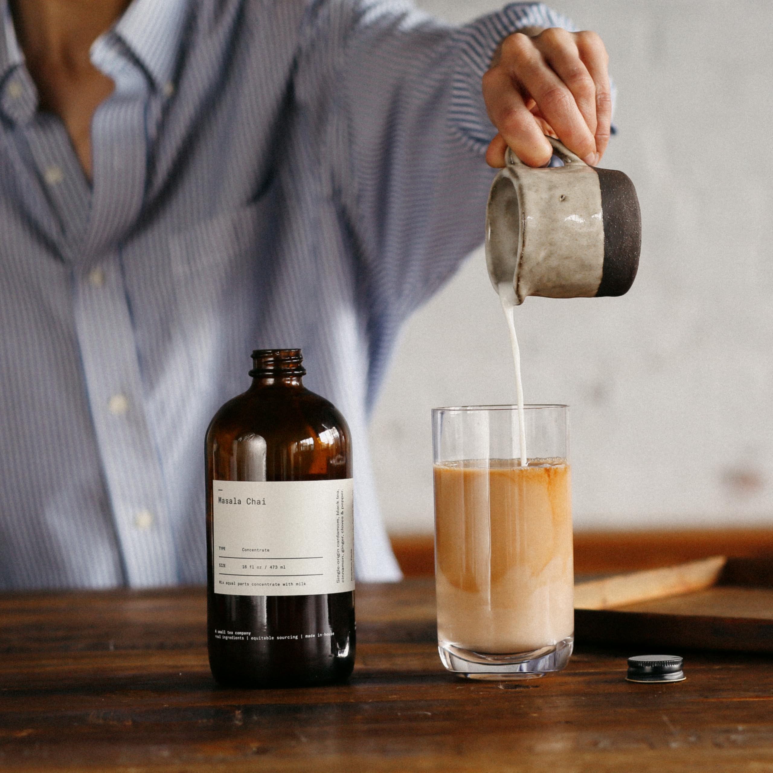 Dona Chai etiqueta de ingredientes mostrando origen único y claridad