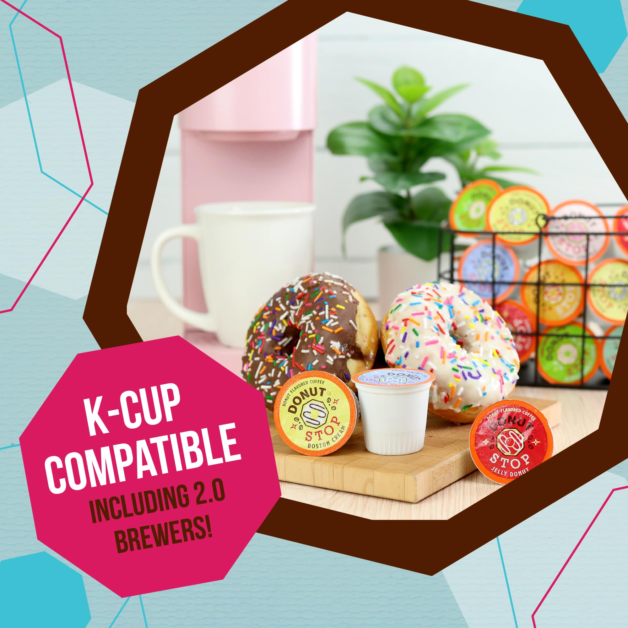 Donut Stop etiqueta kosher visible, garantía de certificación