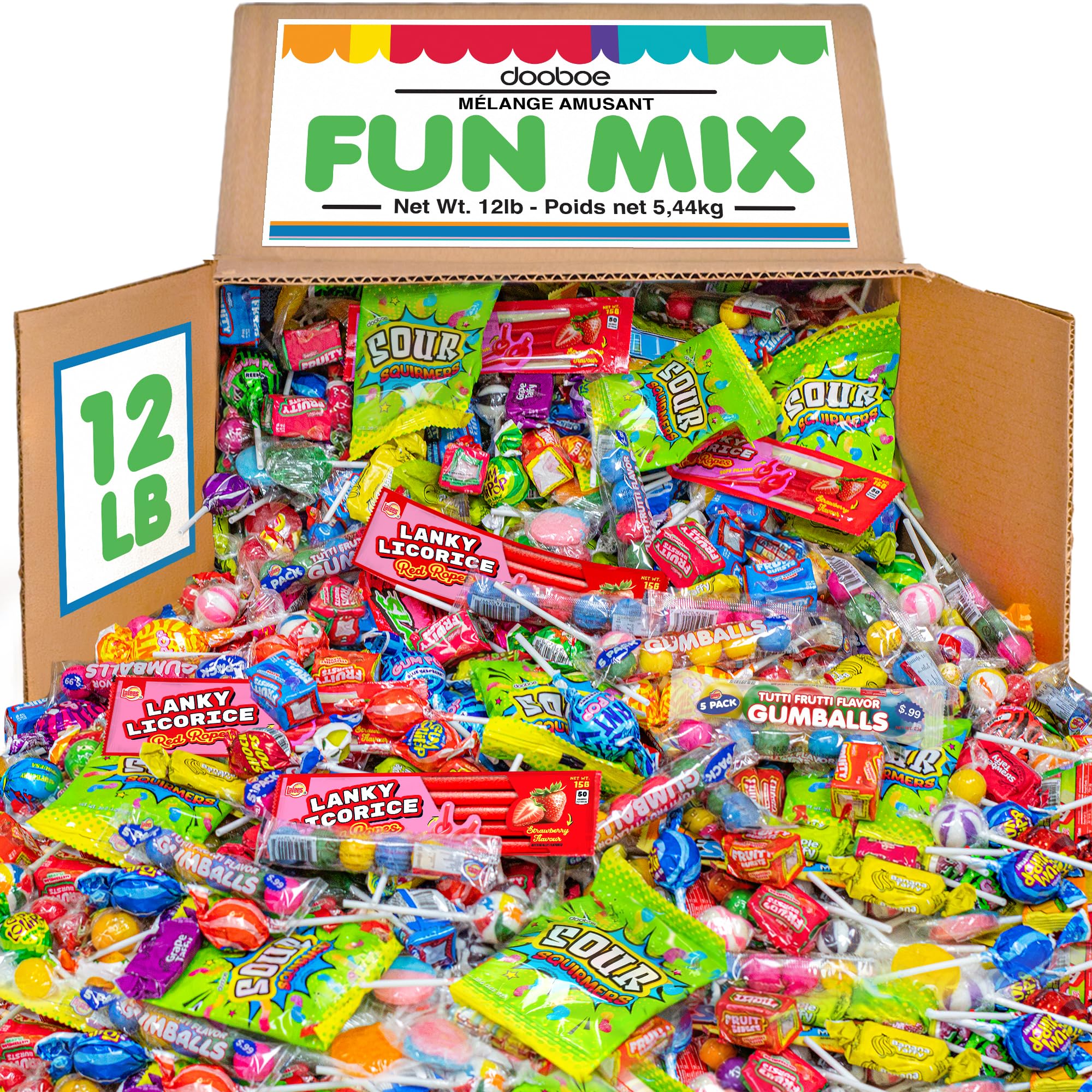 Dooboe caja frontal de mezcla de dulces, ideal para fiestas