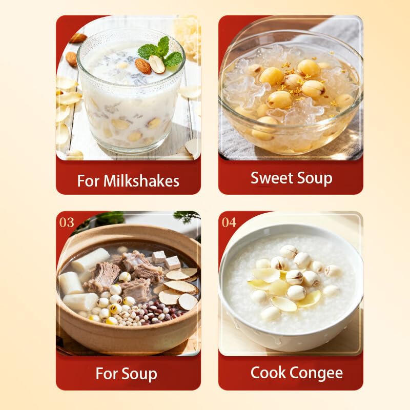Doorpetal sopa dulce con semillas de loto presentando aspecto apetitoso y nutritivo