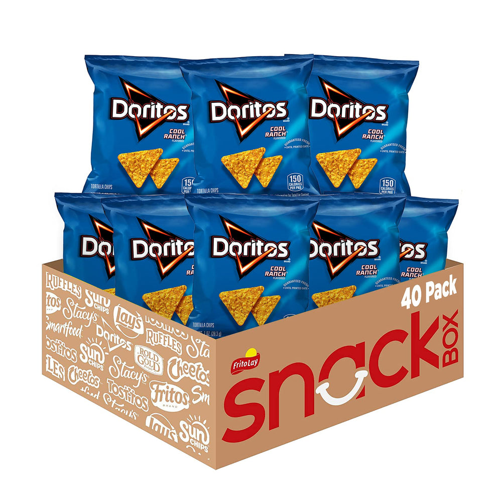 Doritos frente del empaque mostrando diseño y conveniencia