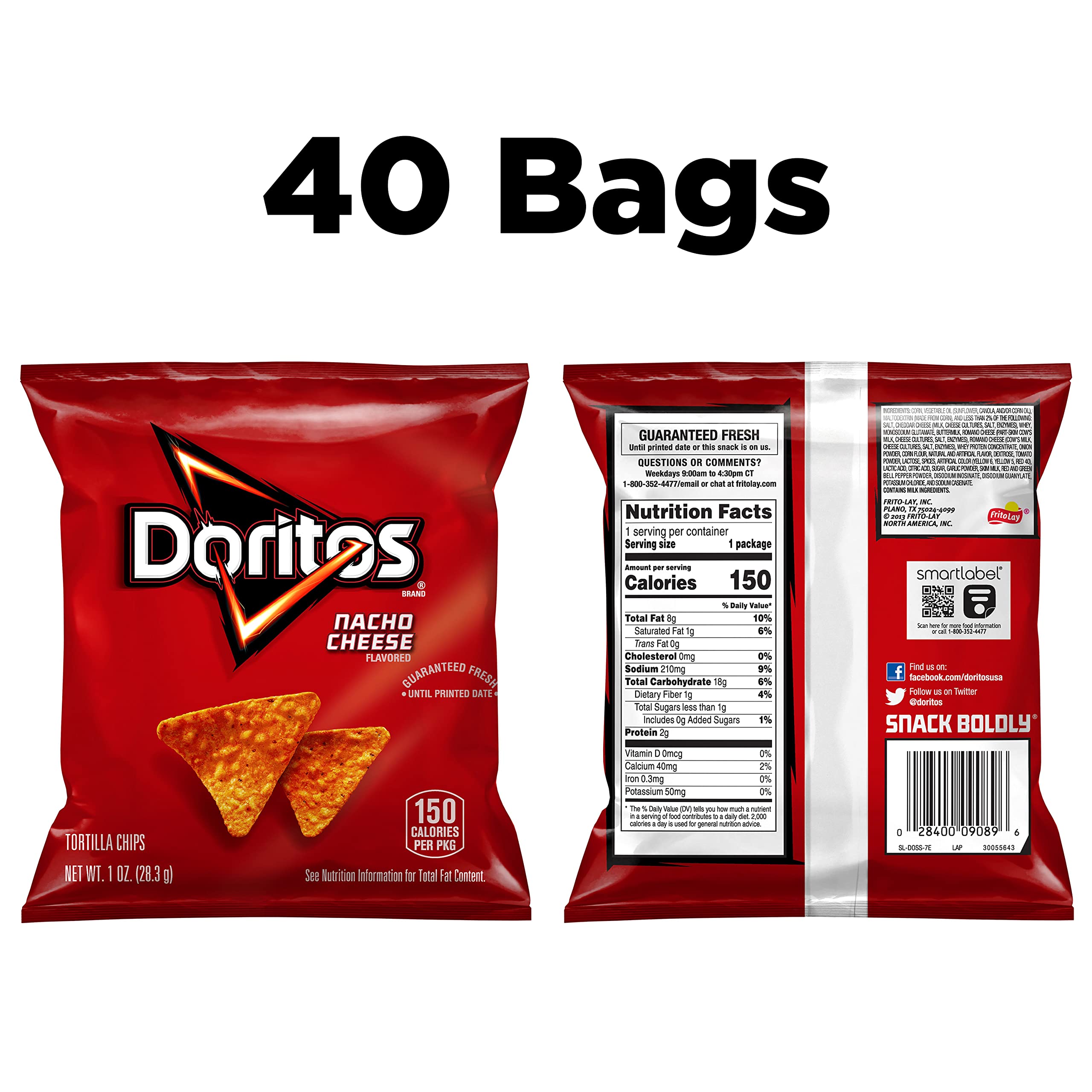 Doritos bolsa abierta detalle de textura crujiente y maíz
