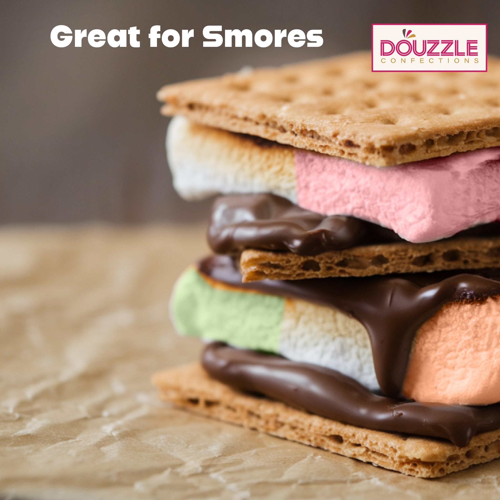 DOUzzle malvavisco asado en s'more listo para comer y sabroso