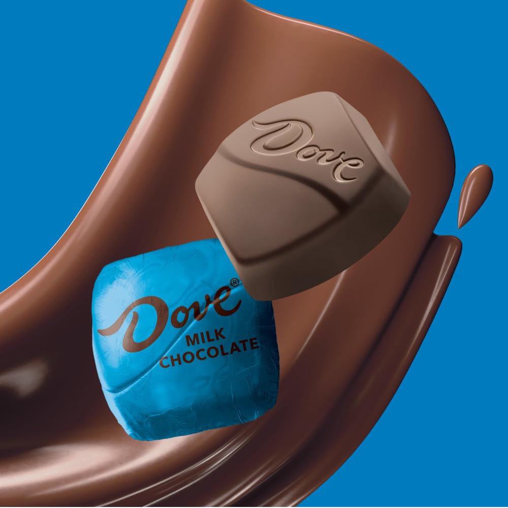Dove bombón envuelto abierto mostrando mensaje inspirador