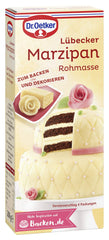 Dr. Oetker mazapán crudo envase frontal mostrando formato 200g y practicidad