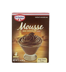Dr. Oetker paquete frontal mostrando sobres y marca, rápida preparación