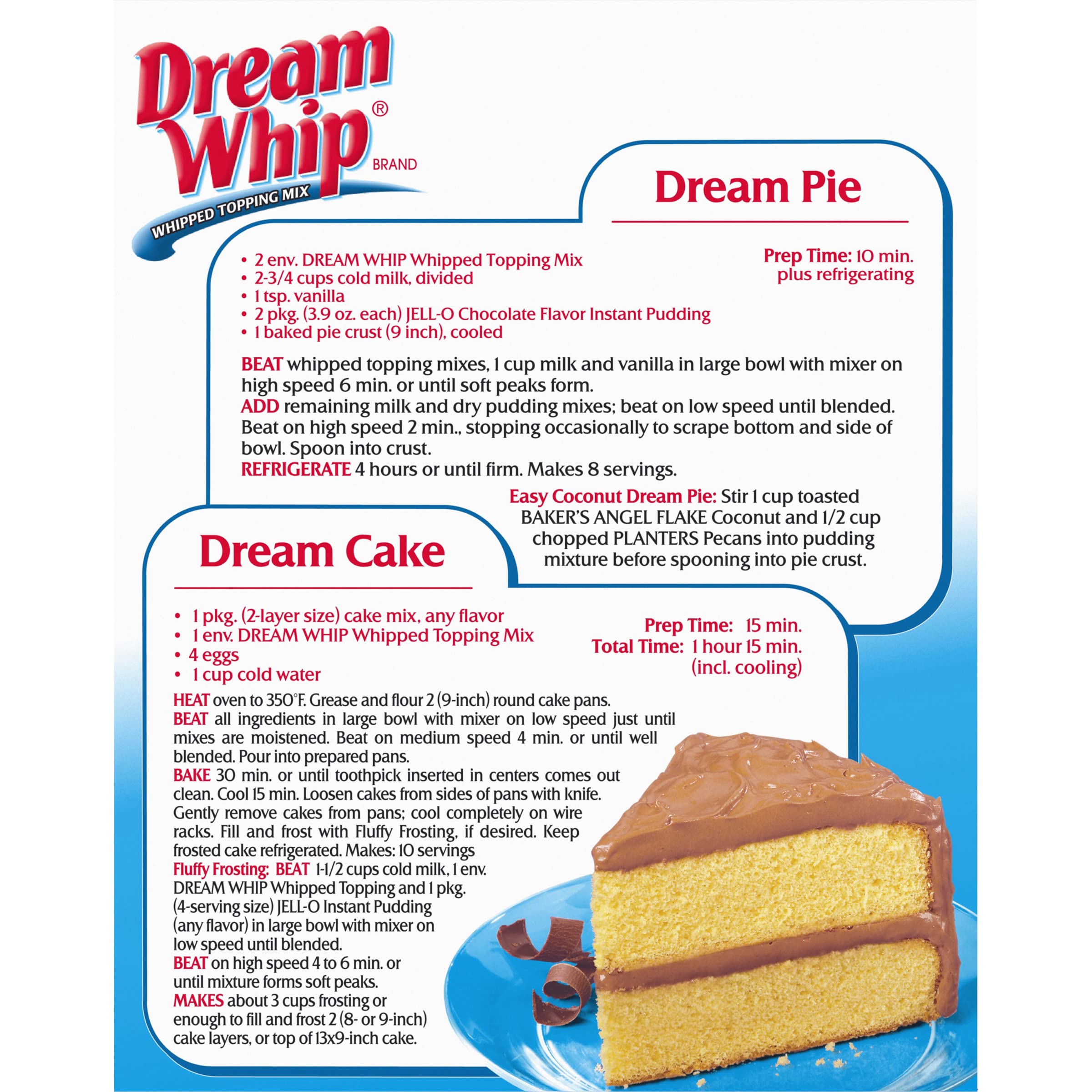 Dream Whip escena de cocina estilizada sugiriendo uso doméstico y presentación