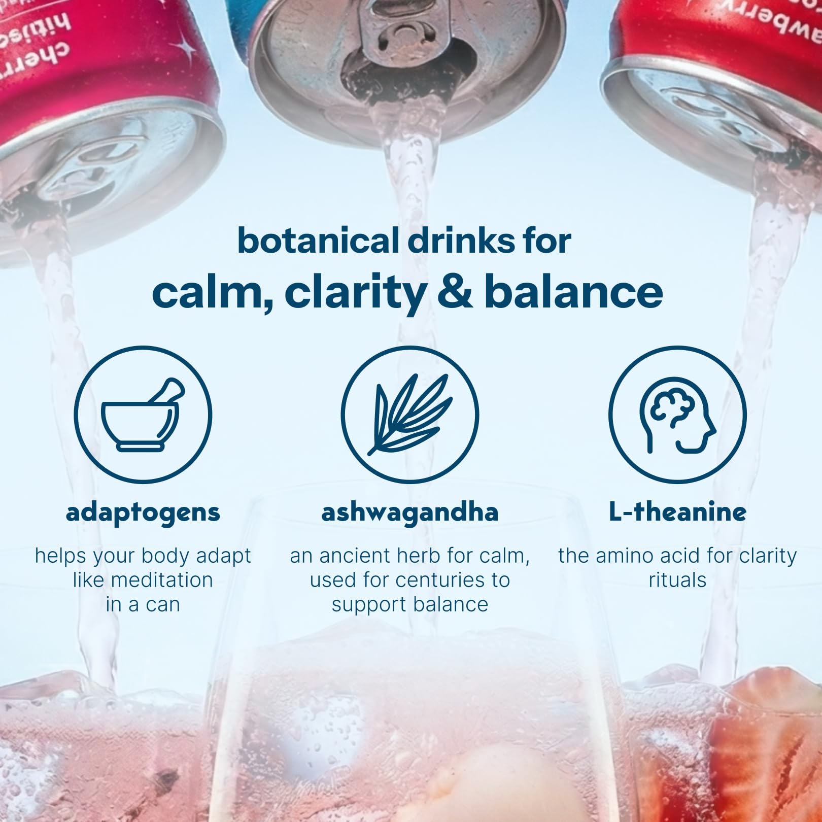 Drink Your Meditation Cherry Hibiscus junto a hibisco real, antioxidante