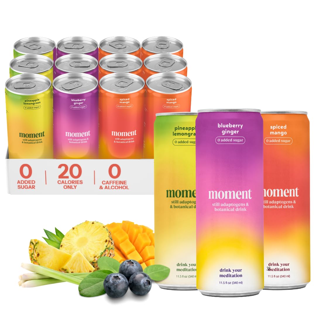 Drink Your Meditation pack frontal mostrando las latas y beneficios sin alcohol