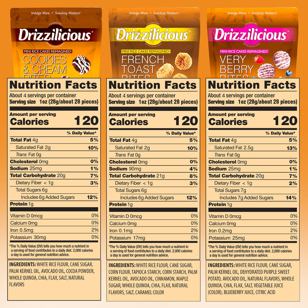 Drizzilicious bol con varios sabores, perfecto para compartir