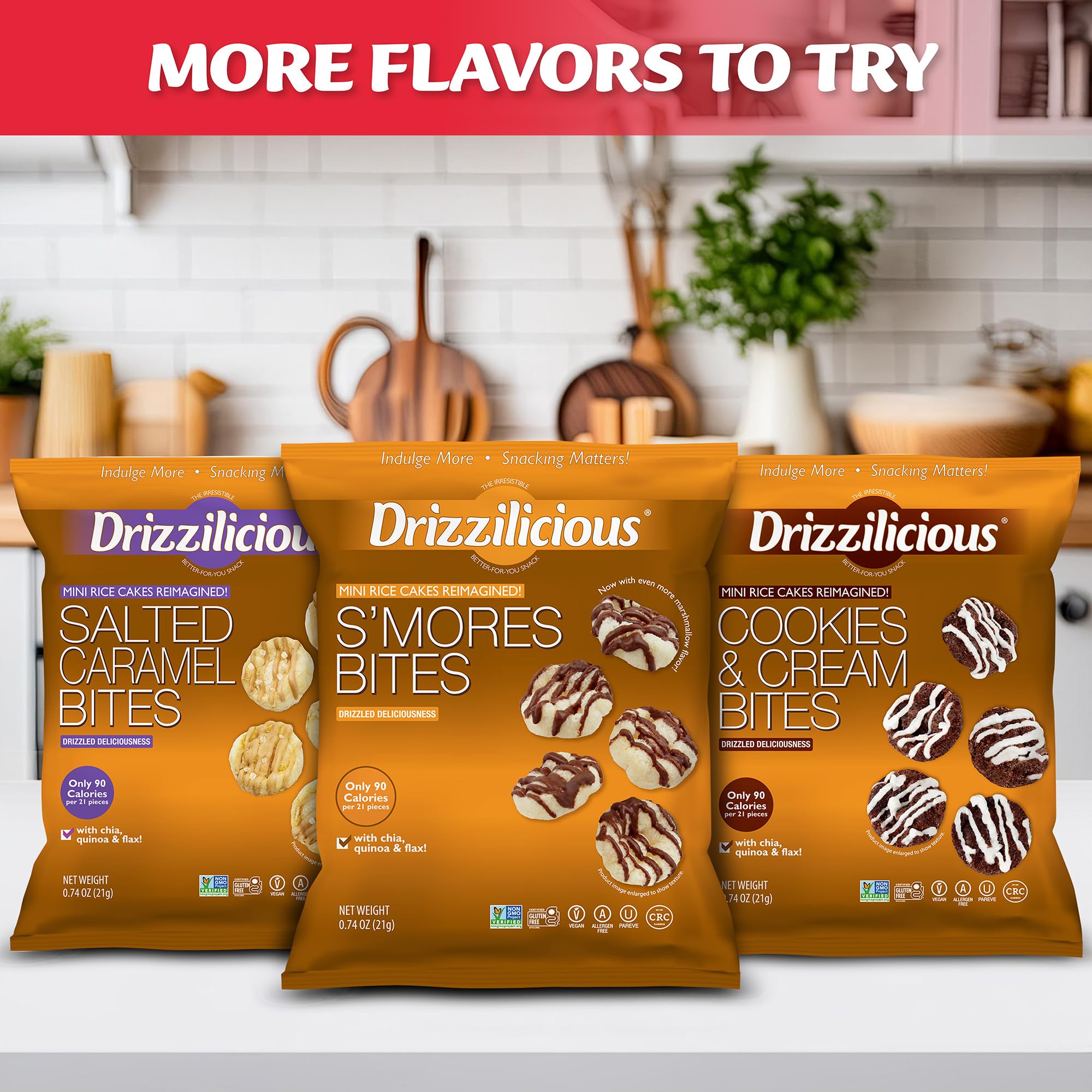 Drizzilicious pack de 10 bolsas dispuesto como presentación de producto