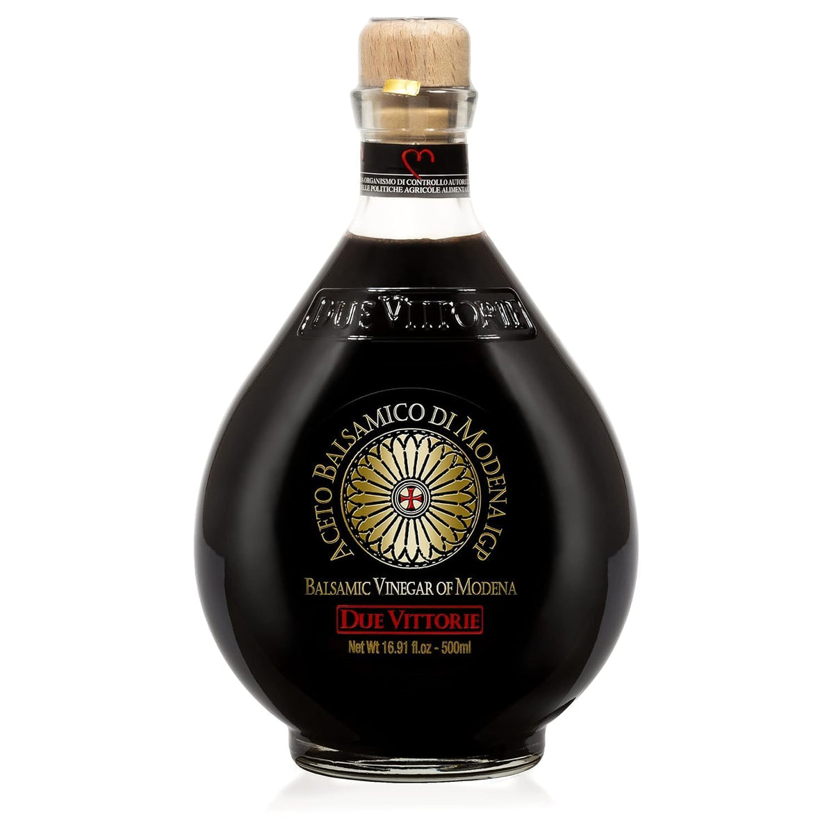 Due Vittorie frente de botella mostrando diseño y volumen 500 ml, elegancia y autenticidad
