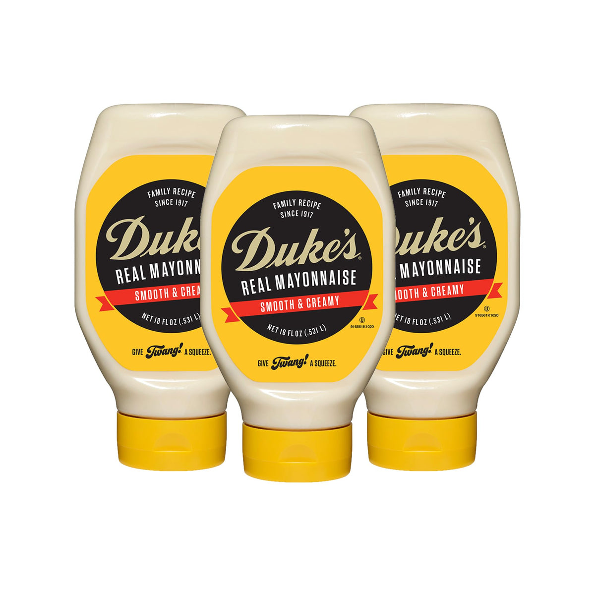 DUKE'S botella frontal mostrando etiqueta y beneficio de sabor auténtico