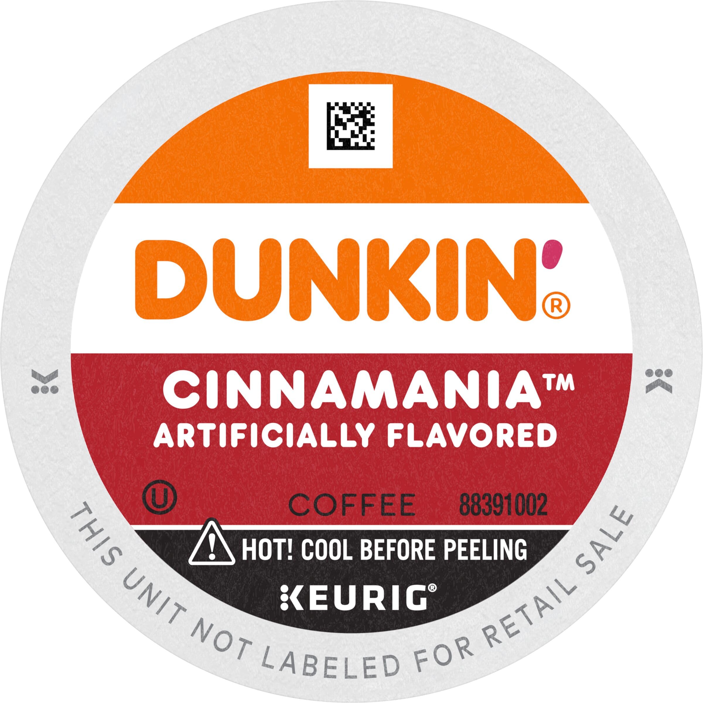 Dunkin' acercamiento a una cápsula K-Cup Cinnamania para rapidez de preparación