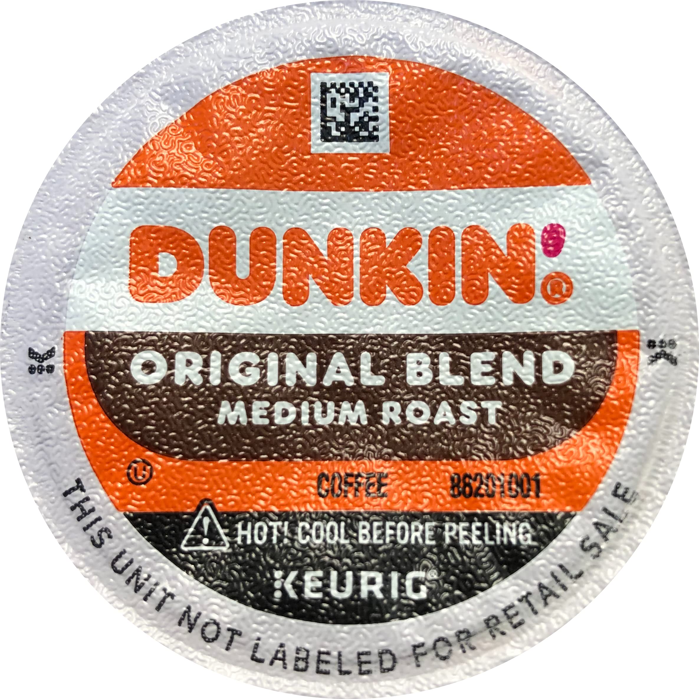 Dunkin' vista frontal del paquete de 16 K-Cup, presentación lista para Keurig