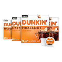 Dunkin' caja frontal mostrando 128 cápsulas y diseño claro