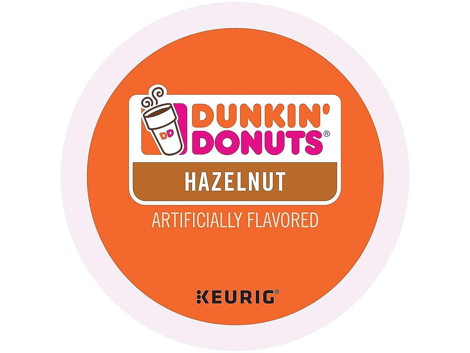 Dunkin' cápsula Hazelnut primer plano que muestra detalle y fácil inserción
