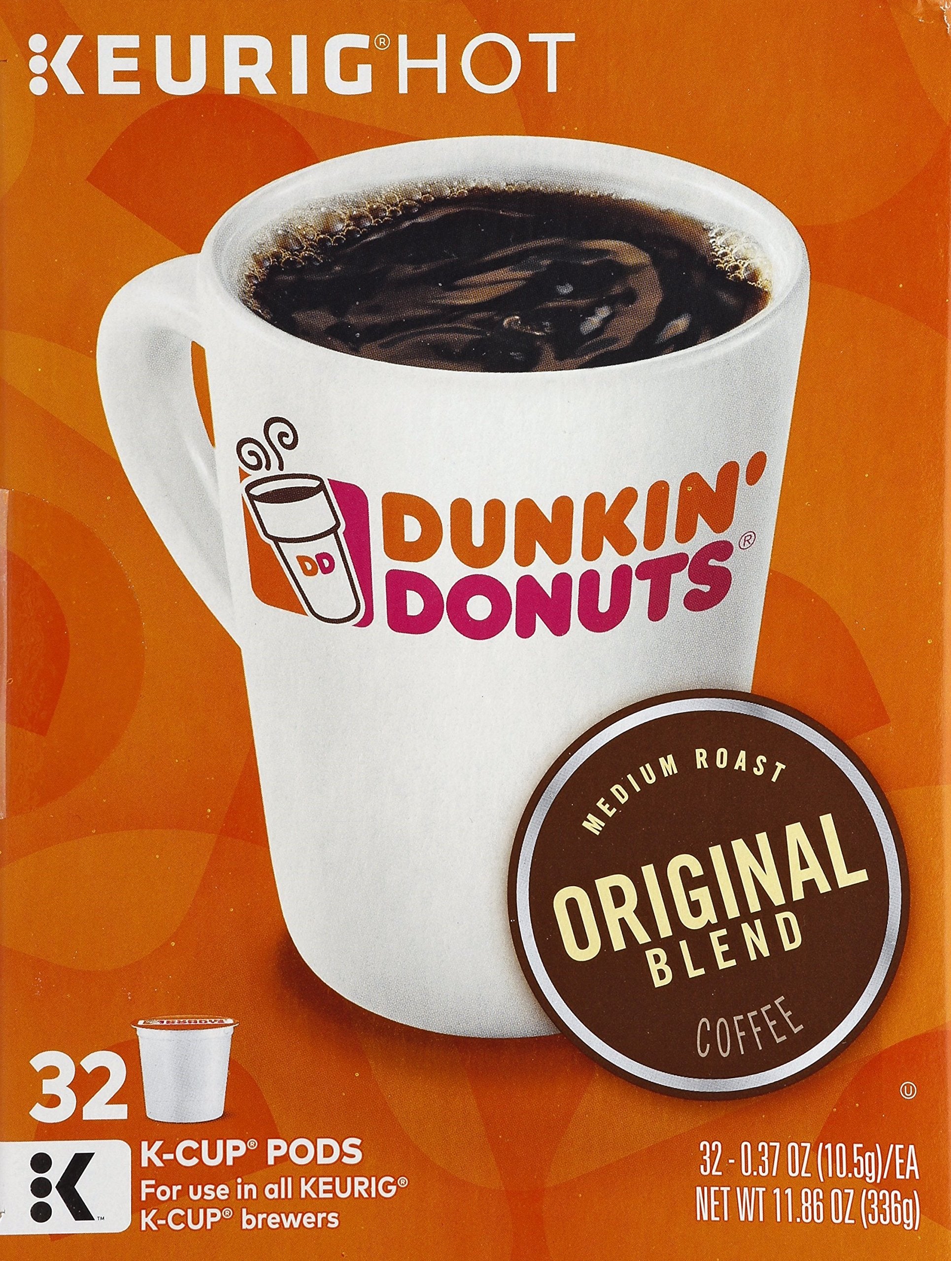 Dunkin' cápsula K-Cup en primer plano revelando sello protector y frescura
