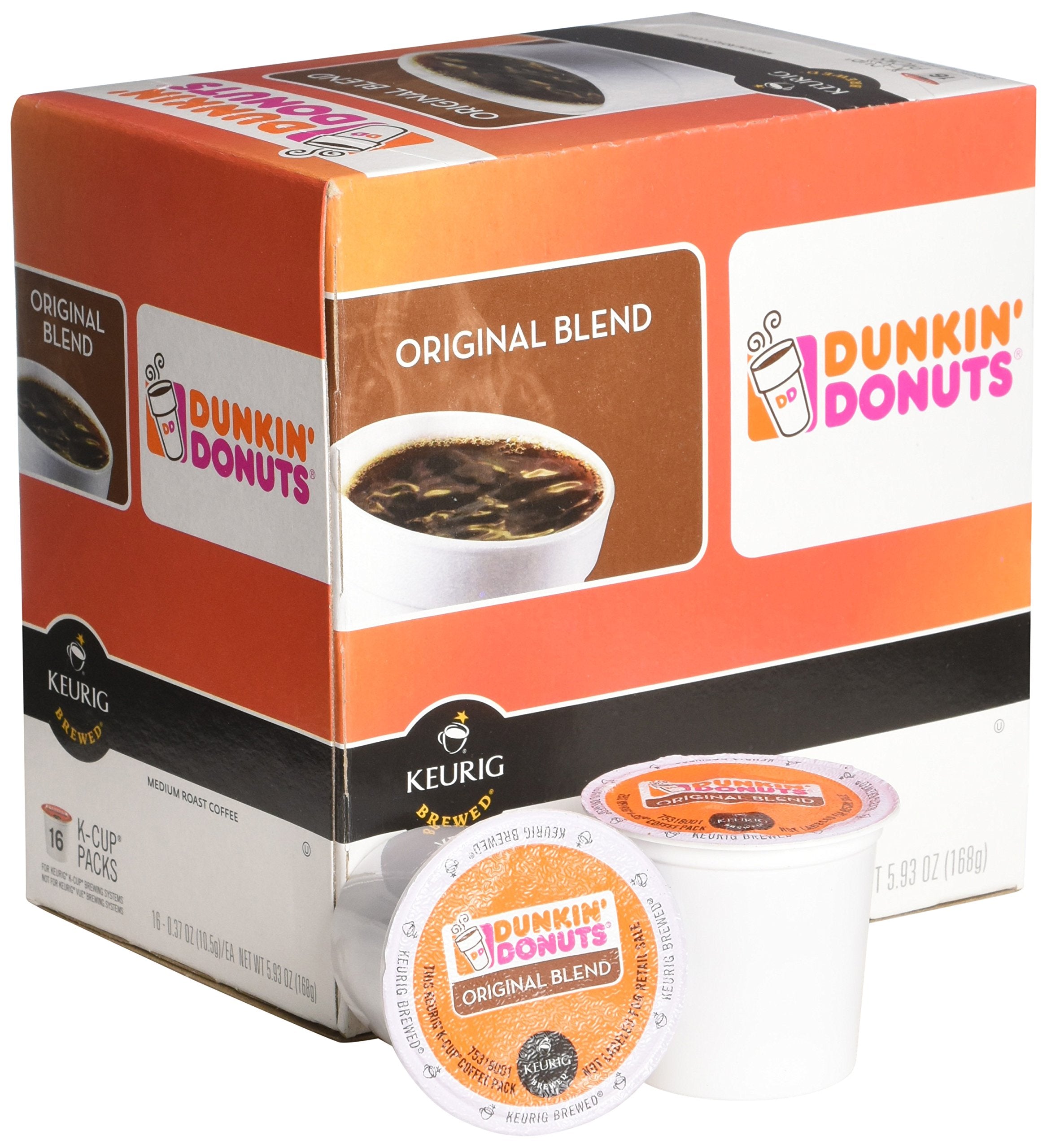 Dunkin' vista lateral del envase para almacenamiento fácil