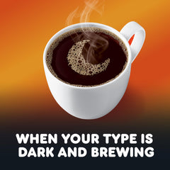 Dunkin' superficie del café con crema, revela cuerpo y riqueza