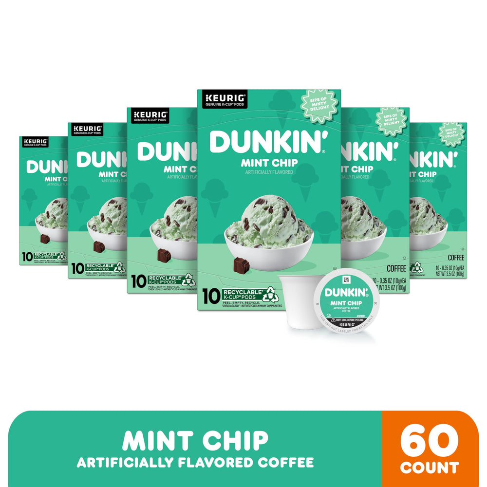 Dunkin' cápsula K-Cup en primer plano lista para preparar