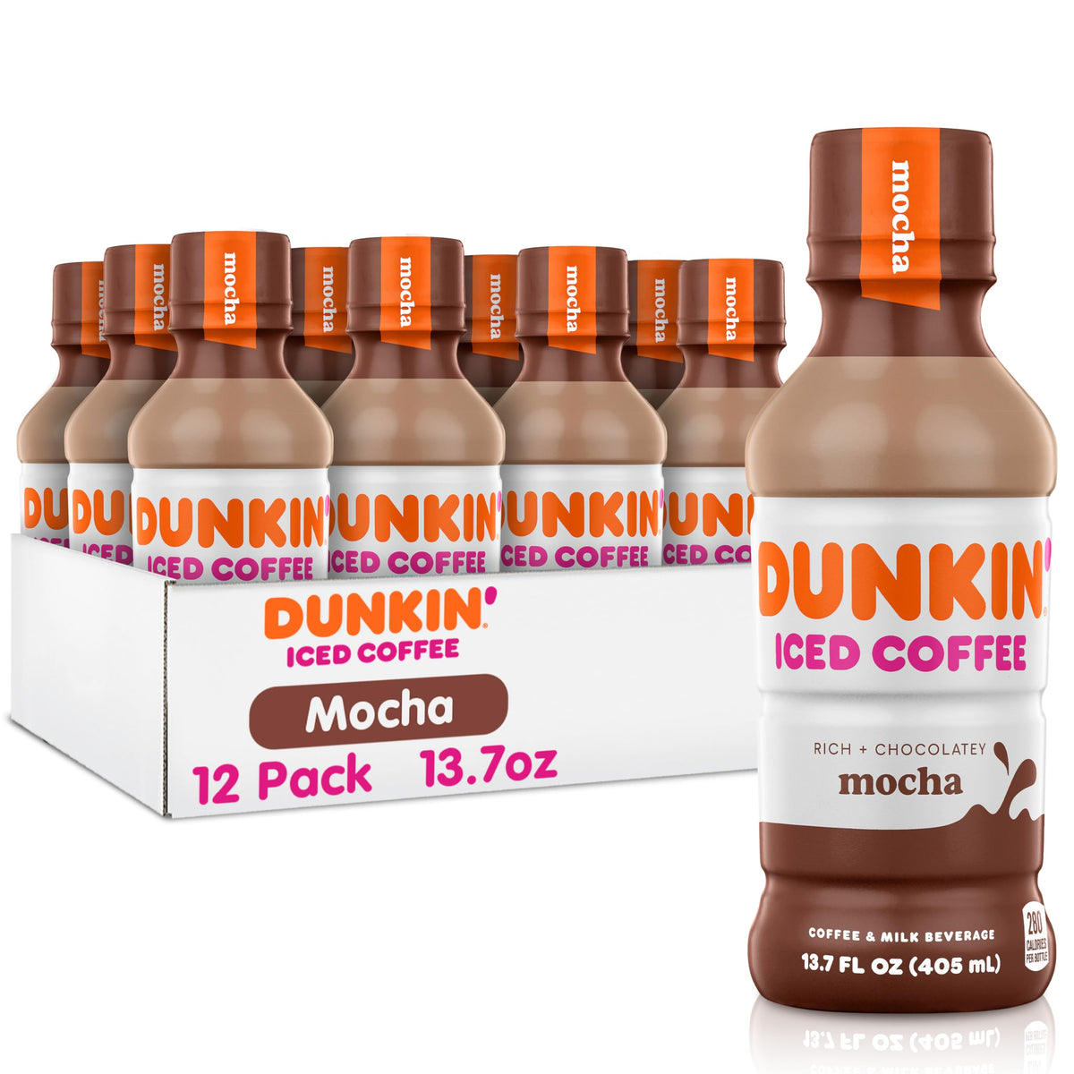 Dunkin' botella al frente mostrando diseño y conveniencia para transportar