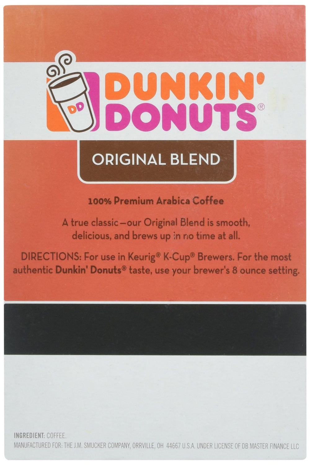 Dunkin' taza de café lista destacando sabor consistente