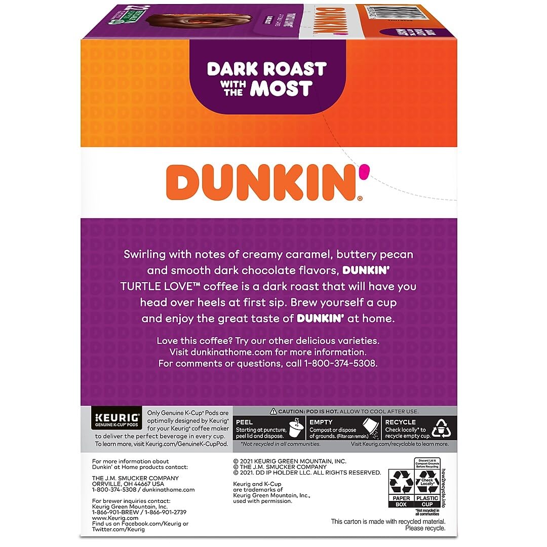 Dunkin' cápsula junto a regla para comparar tamaño y porción individual