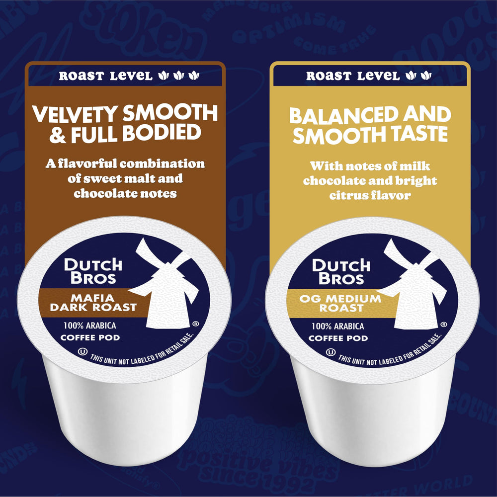 Dutch Bros detalle de una cápsula mostrando calidad y sellado hermético