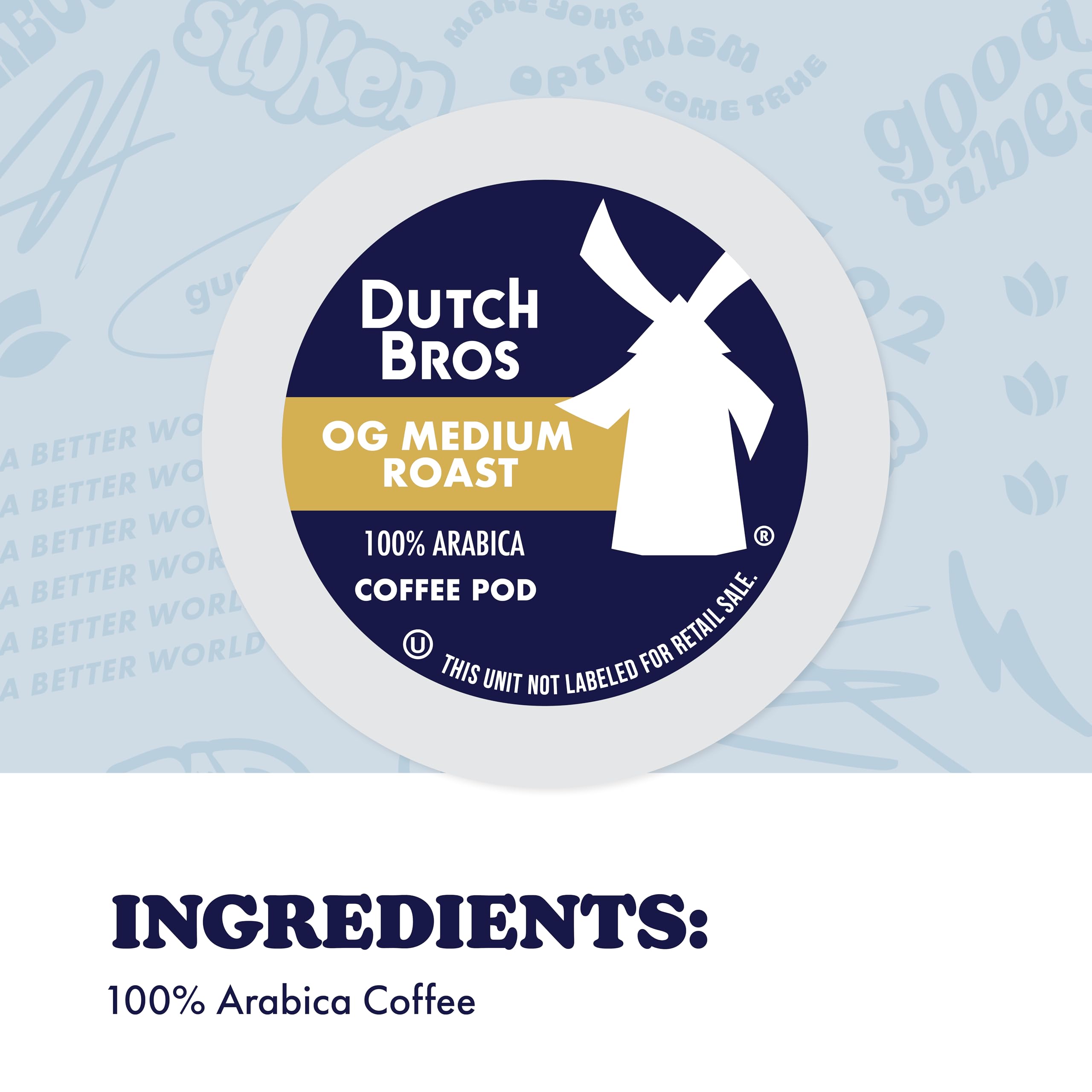 Dutch Bros cápsula en mano para comparar tamaño y facilidad