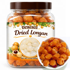 dzikekei tarro frontal mostrando longan sin semilla y almacenamiento práctico