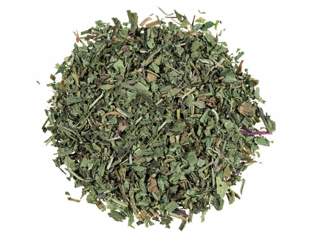 EarthWise Aromatics frente del paquete de hojas y beneficio de cantidad a granel