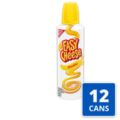 EASY CHEESE en uso sobre galletas para aperitivos rápidos y vistosos