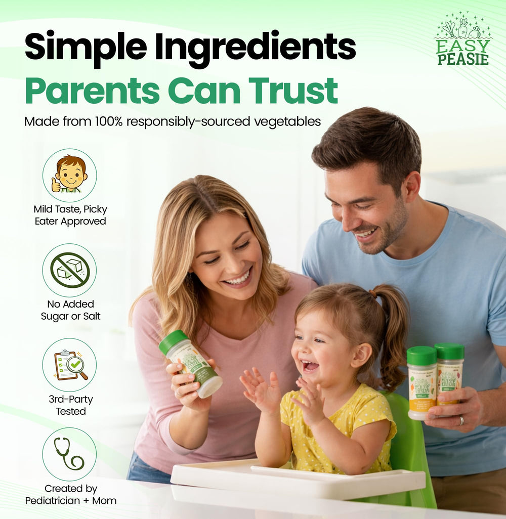EasyPeasie mezclado en batido cremoso para aumentar verduras sin sabor