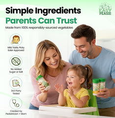 EasyPeasie mezclado en batido cremoso para aumentar verduras sin sabor