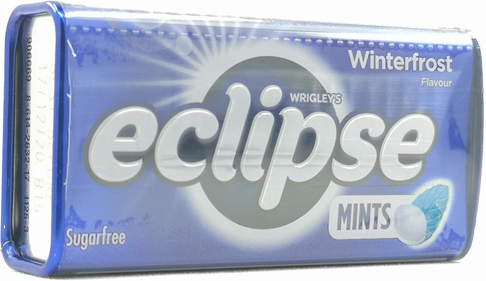 Eclipse detalle de pastillas blancas mostrando textura suave y sabor intenso