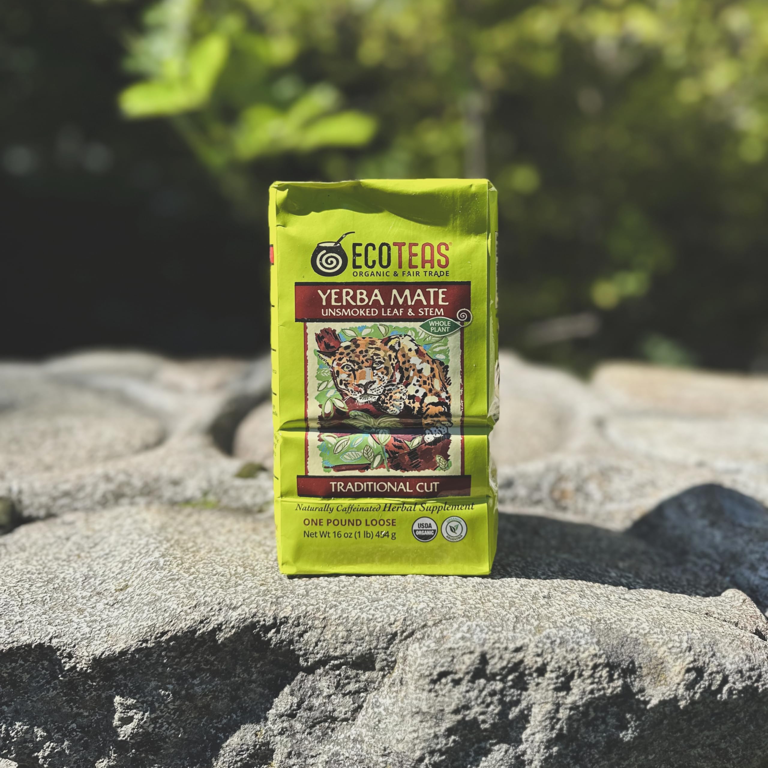 ECOTEAS bolsa abierta revelando contenido y textura natural