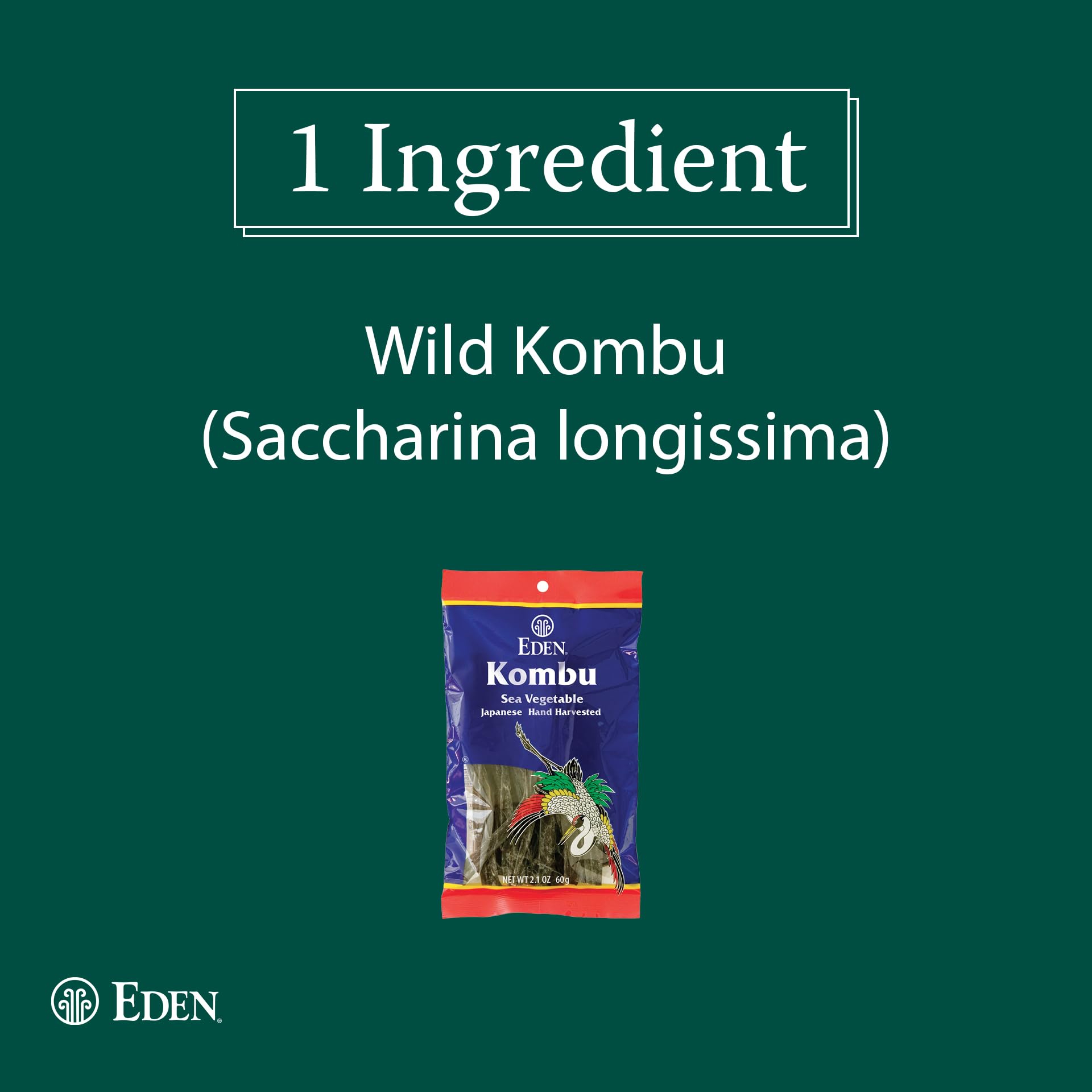 CREATION AND MAINTENANCE OF PURITY IN FOOD Eden Kombu textura seca, detalle de superficie