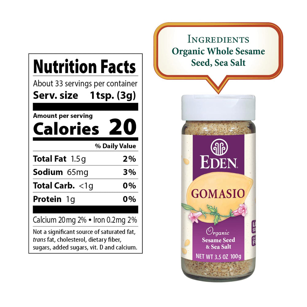 Eden Organic semillas tostadas en primer plano resaltando aroma