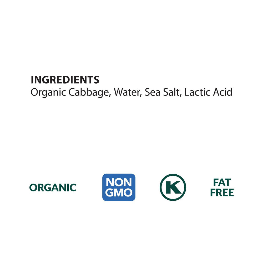 Eden Organic Sauerkraut comparación de tamaño del frasco para referencia