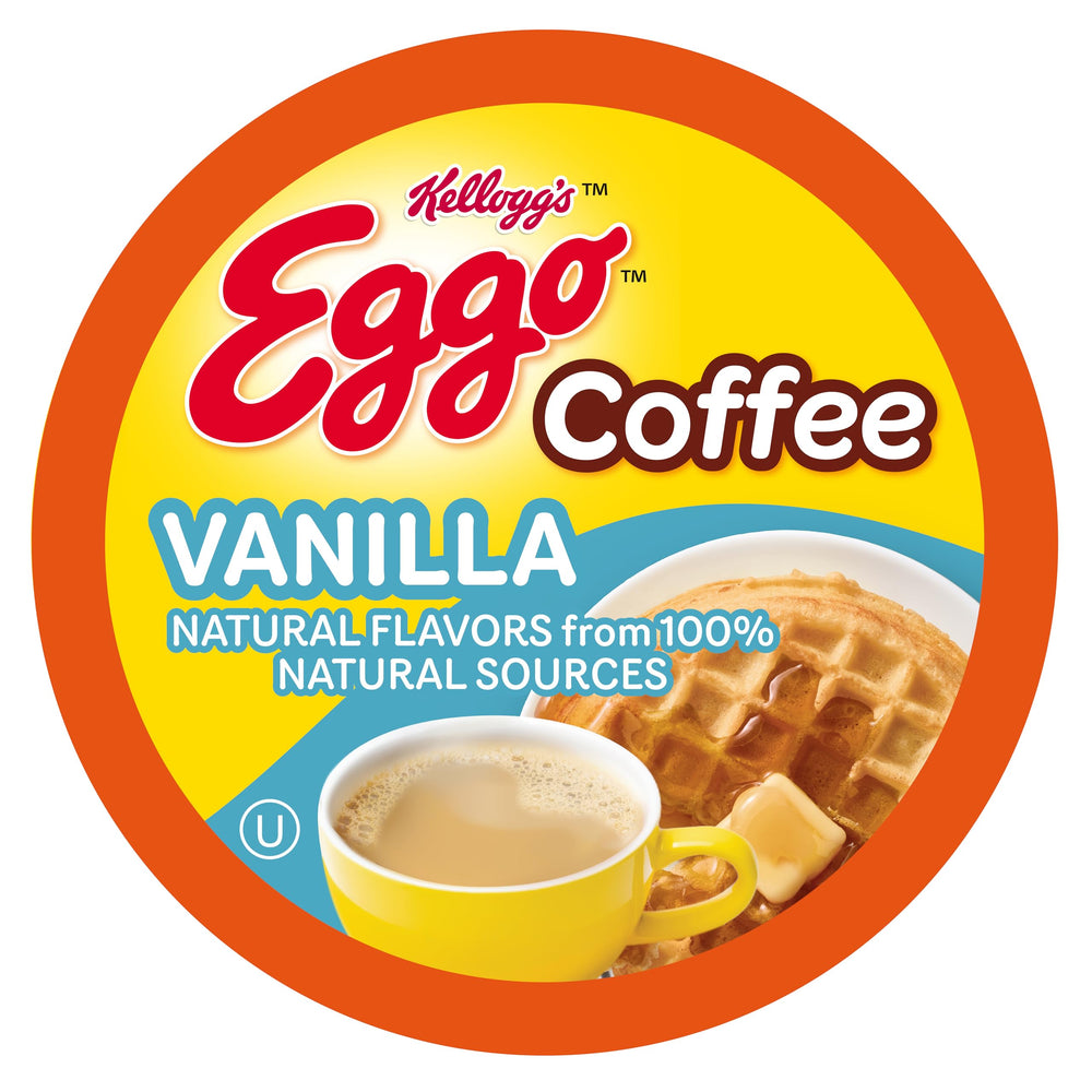 Eggo cápsulas frente del empaque mostrando 40 unidades y conveniencia