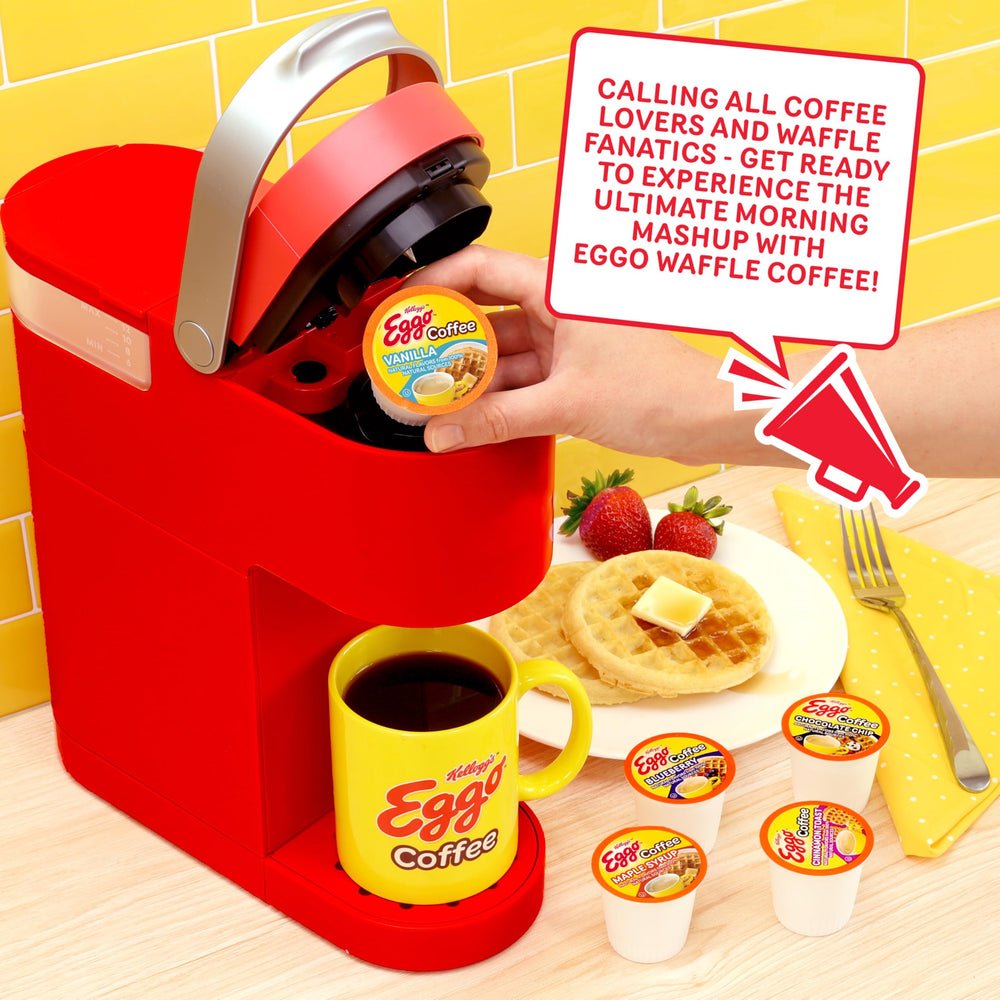 Eggo taza preparada con café de vainilla que ofrece sabor cremoso