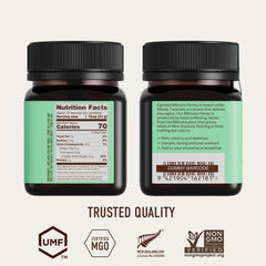 Egmont Honey miel en cuchara mostrando textura cruda y densa para sabor auténtico
